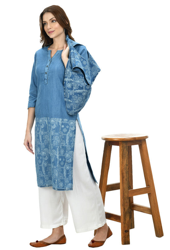 Buy kurtis with jeans jackets in India @ Limeroad